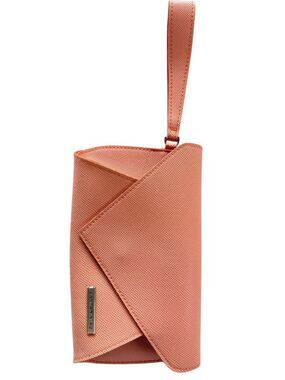 KLM JanTaminiau Business Class Clutch Orange Wristlet Amenity Bag Travel Pouch